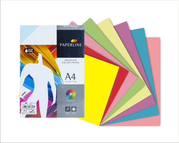 Giấy bìa màu PaperLine A4 | VPP Hữu Phát
